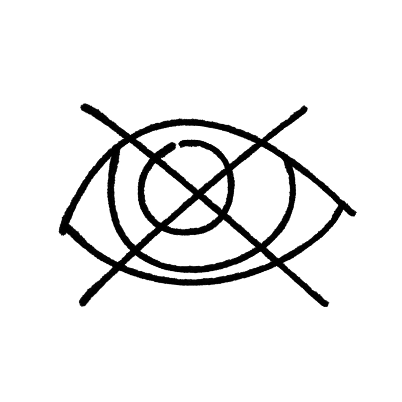 kaempf-ebert-unsichtbar Icon Illustration - Auge unsichtbar